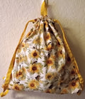 Handmade Sunflower & Birds Backpack - 18.5x18 inches