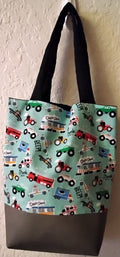 Handmade Trucks Trains & Cars Tote Clutch - 11x6 inches