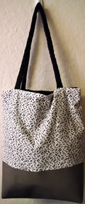 Handmade Music Notes Tote Bag - 16x15.5 inches