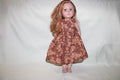 Handmade Brown Gingerbread Dress for 18" Dolls - One of a Kind