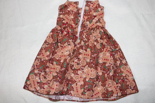 Handmade Brown Gingerbread Dress for 18" Dolls - One of a Kind