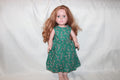 Handmade Green Candy Cane Dress for 18" Dolls - One of a Kind