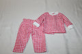 Handmade Red Checkered Two-Piece Sleeper for 18" Dolls - One of a Kind