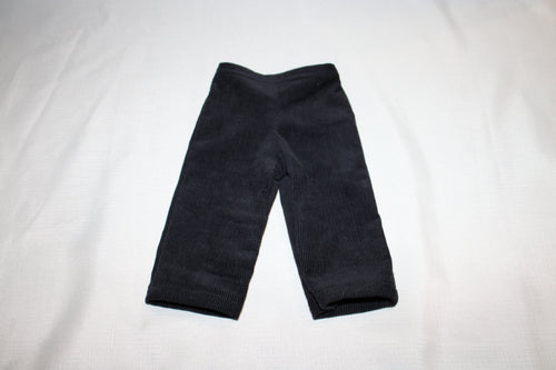 Handmade Black Corduroy Pants for 18" Dolls - One of a Kind