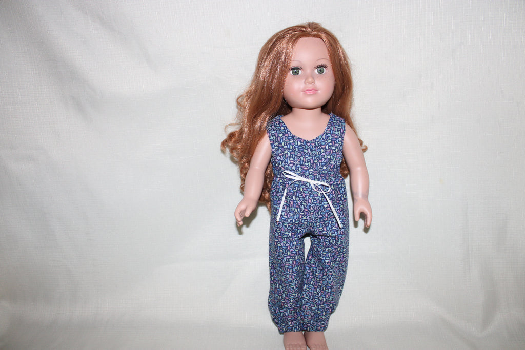 Handmade One-Piece Jumper for 18" Dolls - One of a Kind