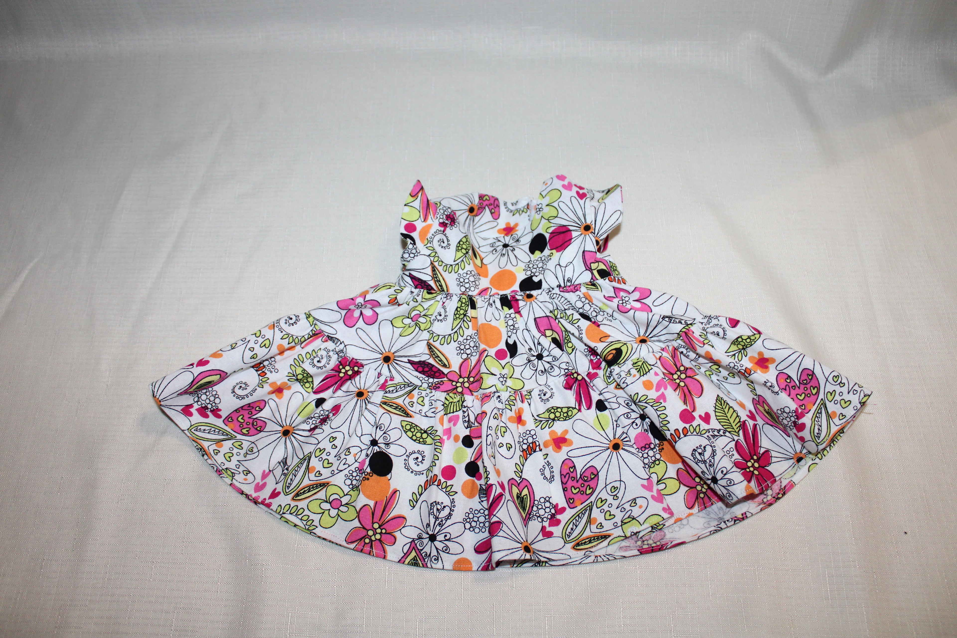 Handmade Floral Dress for 18" Dolls - One of a Kind