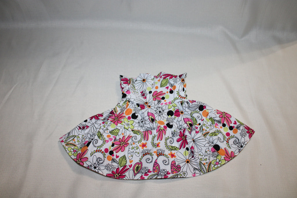 Handmade Floral Dress for 18" Dolls - One of a Kind