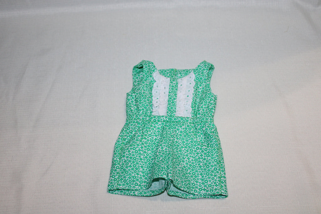 Handmade Green One-Piece Shorts for 18" Dolls - One of a Kind