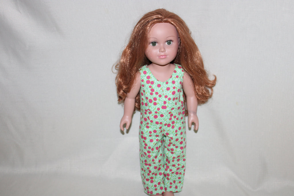 Handmade One-Piece Romper for 18" Dolls - One of a Kind