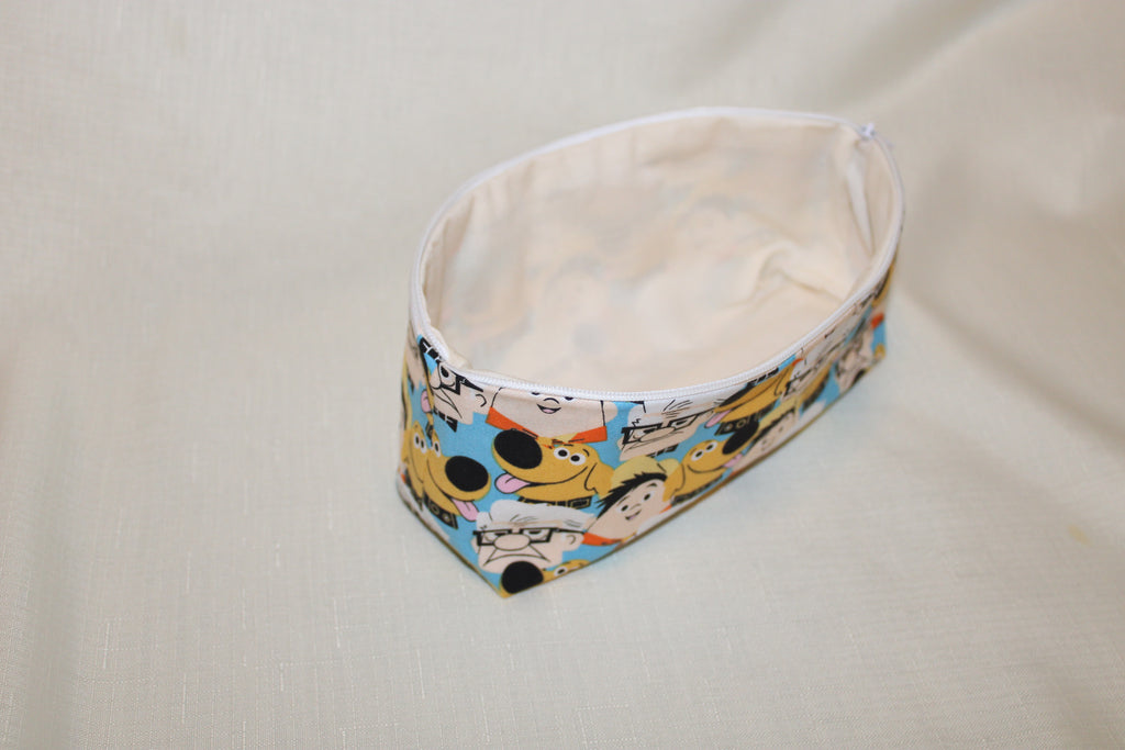 Handmade Disney UP Characters Zipper Bag - Small Cotton Pouch