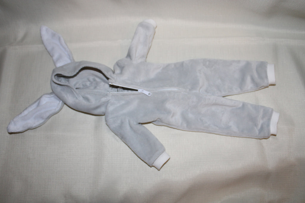 Handmade Bunny Rabbit Outfit for 18" Dolls - Soft Minky with Bendable Ears
