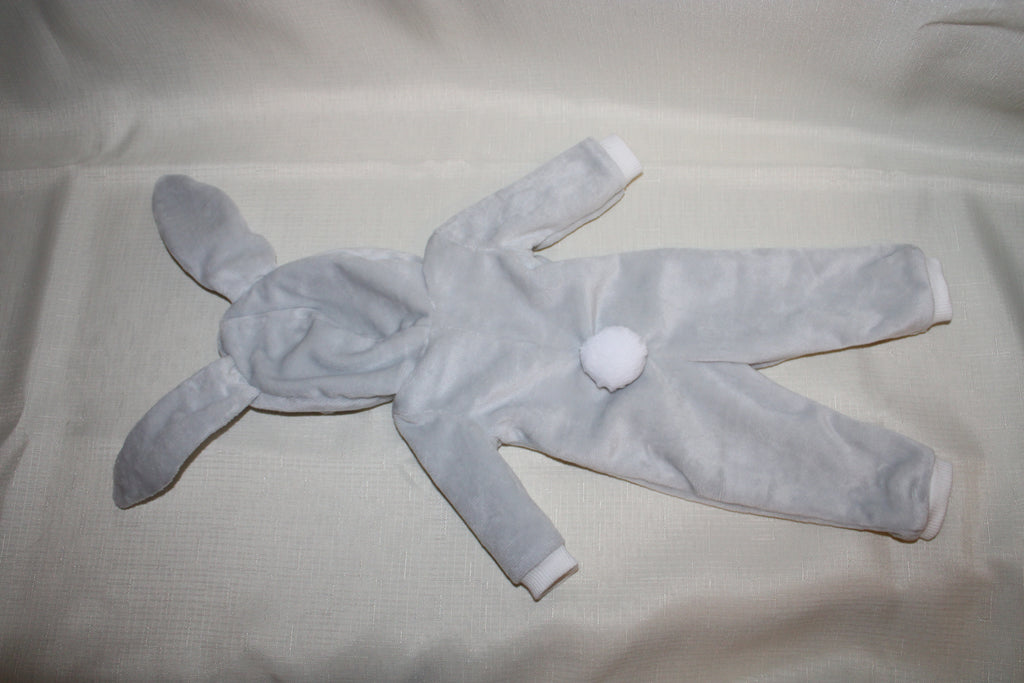 Handmade Bunny Rabbit Outfit for 18" Dolls - Soft Minky with Bendable Ears