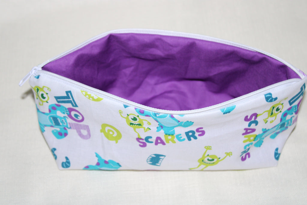 Monsters Inc. Inspired Zipper Bag | Mike & Sulley Print