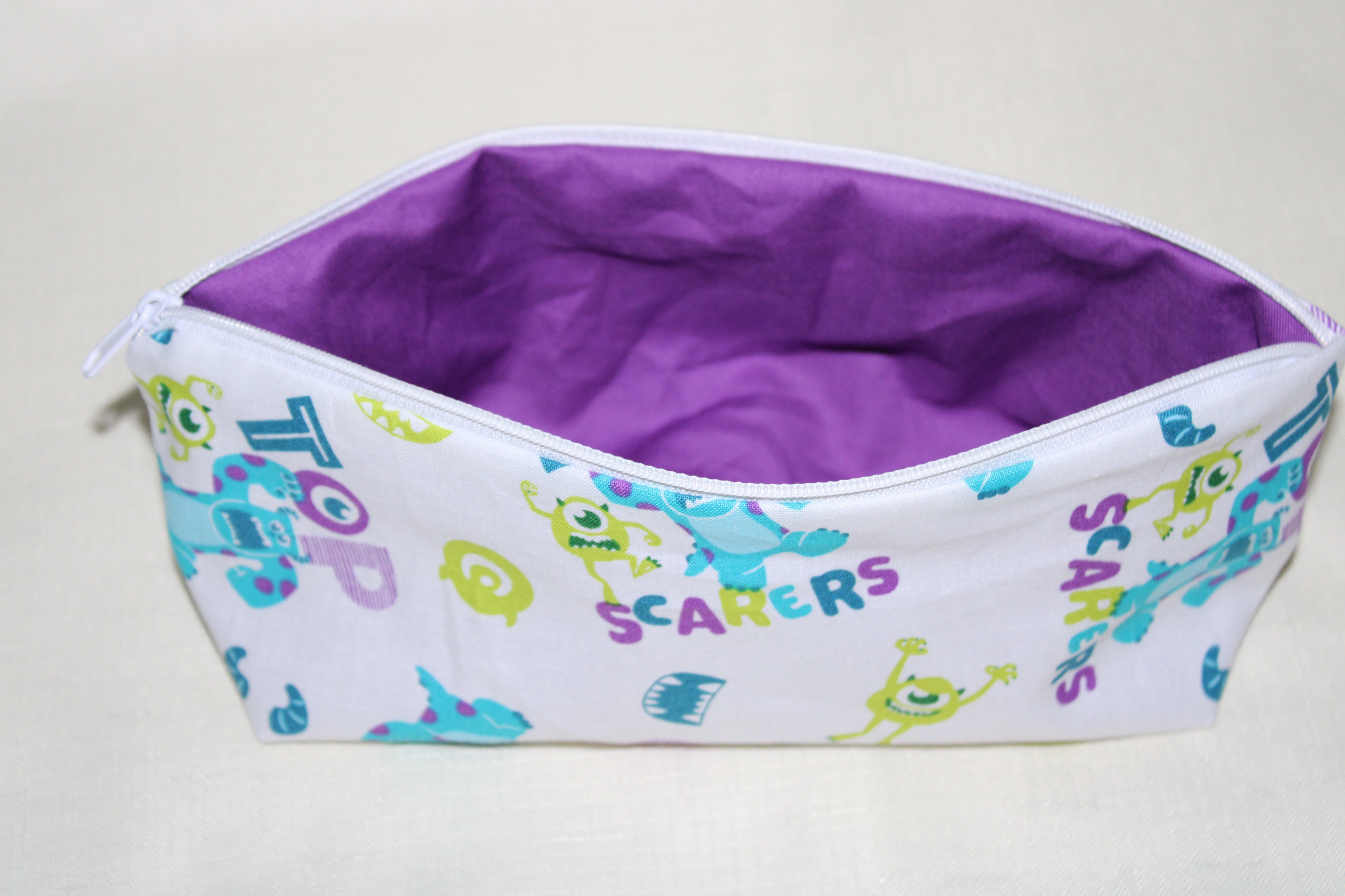 Monsters Inc. Inspired Zipper Bag | Mike & Sulley Print